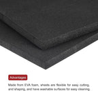 uxcell EVA Foam Sheets Black 9.6 Inch x 9.6 Inch 10mm Thickness - Image 4