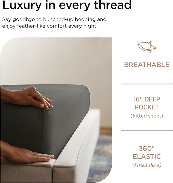 Threadmill Luxury 800 Thread Count Queen 100% Cotton Sheets - Image 5