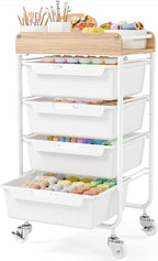 Rolling Craft Storage Cart by SYKIARIOL
