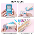 Tab Punch DIY Index Tabs Puncher Tag Punch Loose Leaf Separator Label Punch - Image 2