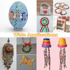 1100pcs Pony Beads, Bulk Beads for Jewelry Making Friendship Bracelet, Crafts - Image 5