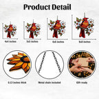 Cardinal Mosaic Effect Acrylic Suncatcher Stained Glass Effect Window Car - Image 2