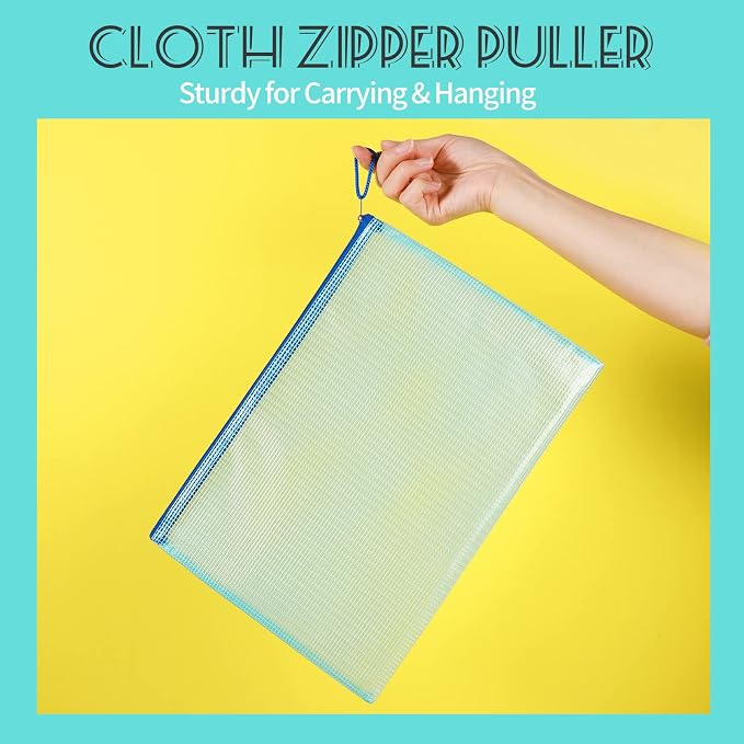 LEOBRO Mesh Zipper Pouch Bags, 13.2"x 9.2" Zipper Pouch, Storage Bags Pouch - Image 7