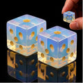 2PCS Crystal D6 Dice, 16mm Natural Gemstone Mahjong Dice Set Stone Dice by YEMEKO