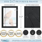 Icona Bay 5x7 Picture Frames, 6 Pack, Contemporary, Inspirations | These Icona - Image 3