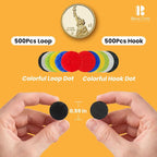 Self Adhesive Dots, Strong Adhesive 1000pcs 0.59" Diameter Sticky Back Nylon - Image 2