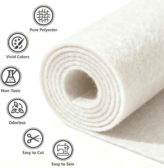 Felt Fabric 36'' X 36'' Large Felt Sheets Stiff Craft Felt by The Yard - Image 3