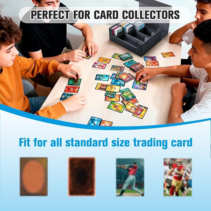 Trading Card Storage Box with 12 Dividers and 6 Foam Stoppers, Large Capacity - Image 5