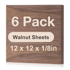 6 Pack Walnut Plywood Sheets, 3mm Plywood by Wowood