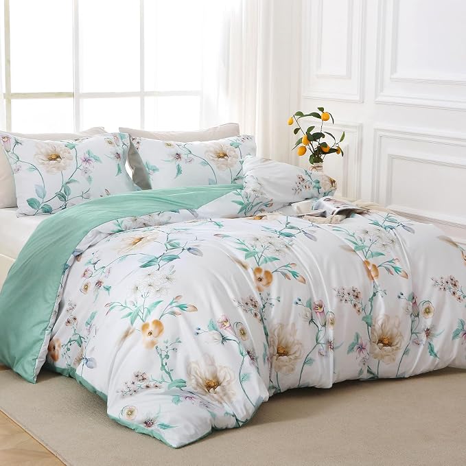 Duvet Cover King Size, Reversible Floral Vintage Duvet Cover Set - Image 3
