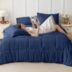 JOLLYVOGUE Twin Comforter Set, Ultra-Soft Bed in a Bag Twin Size 5 Pieces - Image 7
