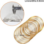 500 Loops Jewelry Wire Memory Beading Wire Steel Memory Wire Cuff Bangle - Image 3