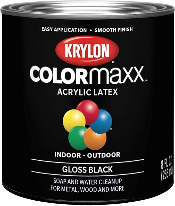 Krylon ColorMaxx Gloss Interior/Exterior Acrylic Latex Paint, 1 Qt. by Krylon%C2%AE