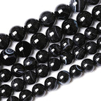 32PCS 12mm Natural Black Striped Agate Beads Gemstone Round Loose Beads by NaturalStoneBeads