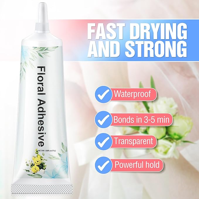 MotiMind 2 Pack Floral Glue 50 ml, Fast Drying Flower Floral Adhesive | Strong - Image 2
