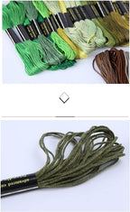 Friendship Bracelet String 50 Skeins Rainbow Color Embroidery Floss Cross - Image 5