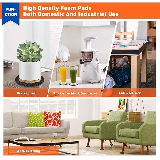 MAGZO 8Pcs Adhesive Foam Padding 1/2 in Thick X 4 in X 4 in, Closed Cell Foam - Image 6