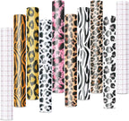 Tintnut Leopard Permanent Vinyl 8 Sheets 12"x10" Permanent Adhesive Vinyl | by Tintnut