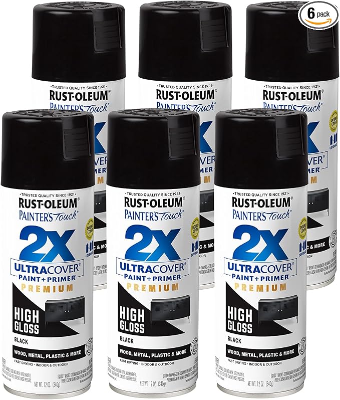 Rust-Oleum Painter's Touch 2X Ultra Cover Spray Paint, High Gloss Black | by Rust-Oleum