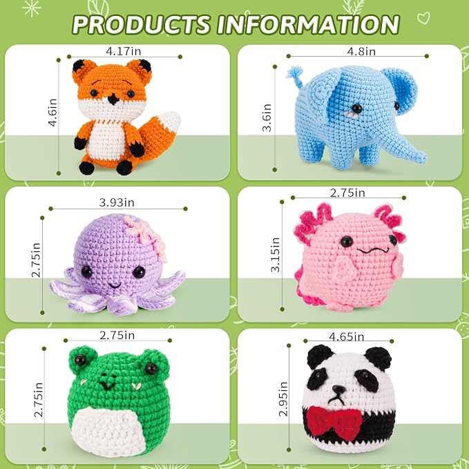 Gerute Crochet Kit for Beginners, 40% Extra Yarn, DIY Family Craft Gifts for - Image 4