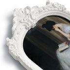Cuspin 5x7 Picture Frame White Arched Frames, Vintage Ornate Resin Photo Frame - Image 4