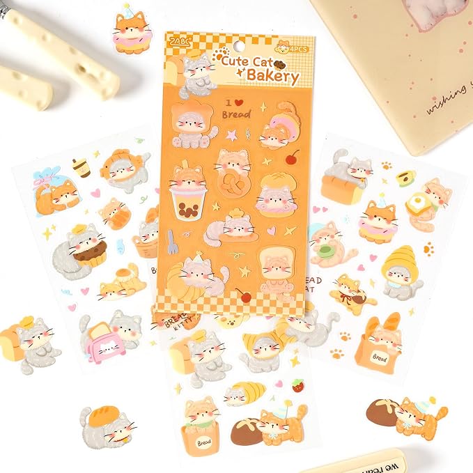 128Pcs Cute Pets for Scrapbooking, Self-Adhesive Transparent Cute Pets - Image 2