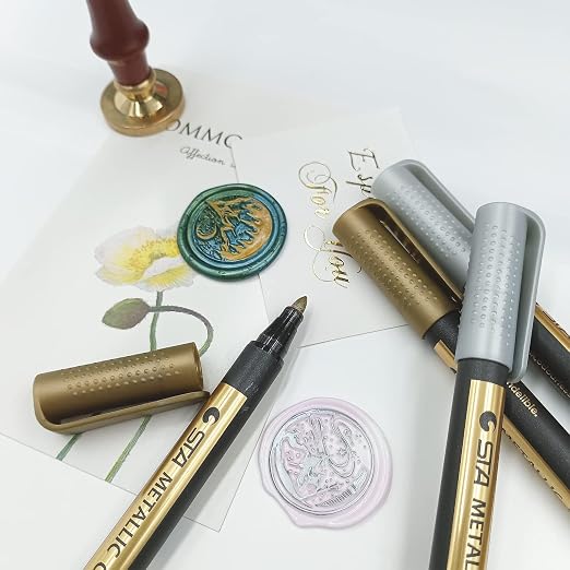 Wax Seal Pen Kit，Wax Seal Pen for Decorating Wax Seal Bead Sticks, Metallic - Image 7