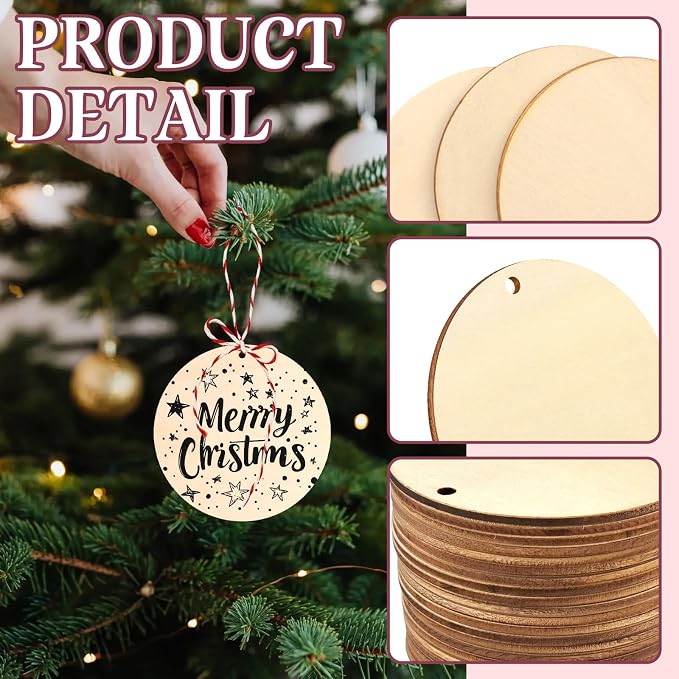FSWCCK 50 PCS 4 Inch Wood Circles - Image 6
