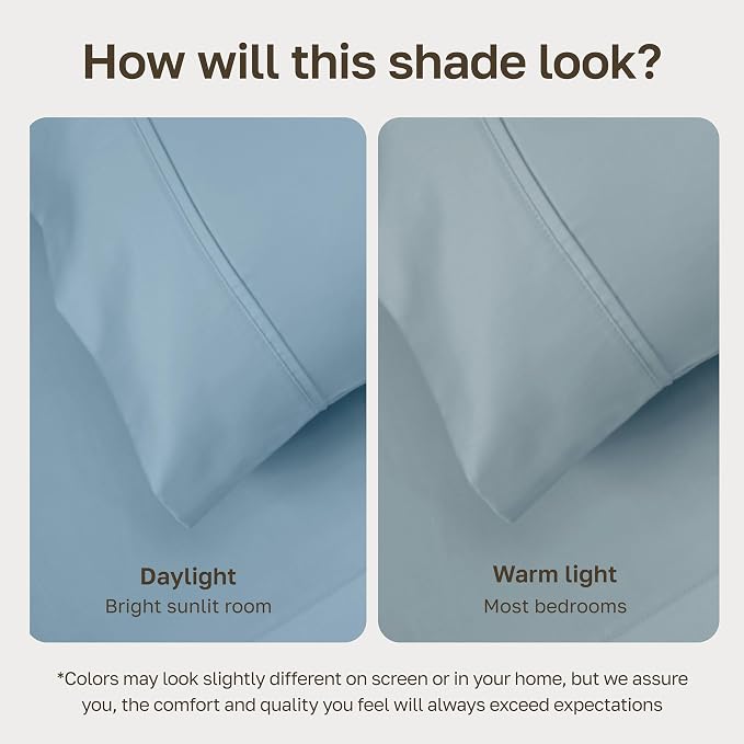 California Design Den Soft 100% Cotton Bed Sheets Twin Size Set, 400 Thread - Image 5