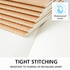feela 8 Pack Unlined Kraft Paper Notebooks, Blank Journal Note Pad - Image 4