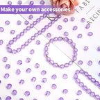 BONNY BOXX 500pcs 8mm Acrylic Faceted Round Crystal Beads Transparent Light - Image 4