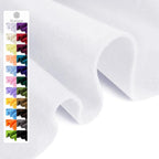 White Soft Felt Fabric Sheet, 1.6mm Thick by Grainear