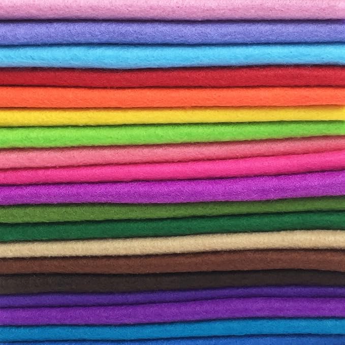 28pcs Thick 1.4mm Soft Felt Fabric Sheet Assorted Color Felt Pack DIY Craft - Image 2