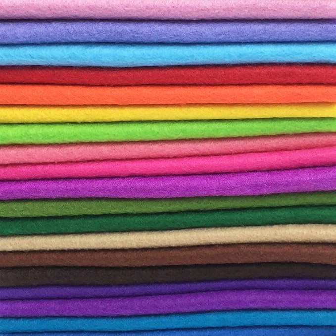 28pcs Thick 1.4mm Soft Felt Fabric Sheet Assorted Color Felt Pack DIY Craft - Image 4