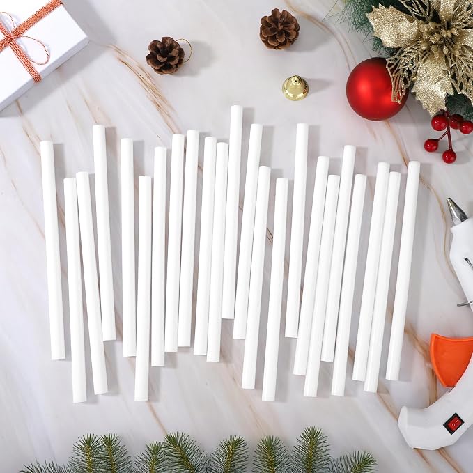 White Hot Glue Sticks, 72 Pack 0.43" Dia x 8" Long White Glue Sticks Standard - Image 2