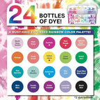 Tulip One-Step Tie-Dye Color Spectrum Tub, 24 Bottles, Rainbow Colors, - Image 5
