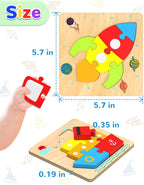 Yetonamr Wooden Toddler Puzzles Gifts Toys - Image 6