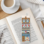 FREEBLOSS 6 Set Cross Stitch Bookmark Kit Stamped Cross Stitch Kit Street View - Image 7