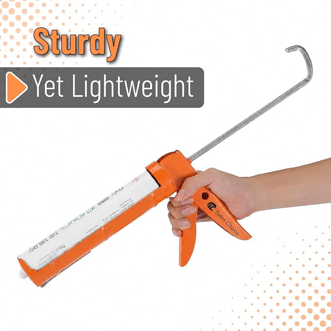 Bates- Caulking Gun, 10:1 Thrust Ratio, No Drip Sealant Gun | Silicone - Image 6