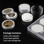 10PCS Clear Coin Capsules, Coin Holders - Image 5