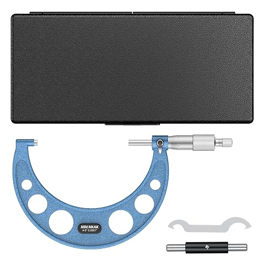 HDLNKAK Outside Micrometer Set, 4-5" Machinist Micrometer, 0.0001" Graduation - Image 6