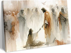Jesus Heals The Woman Wall Art Canvas Poster Print Artwork by wallart