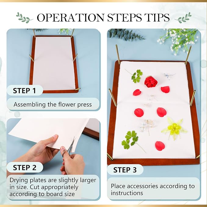 Aboofx Flower Press Kit, Craft Kits 15.7" x 11.8" 6 Layers Wooden Flower - Image 5