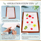 Aboofx Flower Press Kit, Craft Kits 15.7" x 11.8" 6 Layers Wooden Flower - Image 5