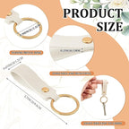 Wavyknot 200 Pcs PU Leather Keychain Blanks Bulk Laser Engraving Blanks - Image 2