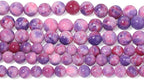 60pcs Round Loose Purple&Pink Fire Agate Beads - Image 8
