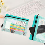 Sea Turtle Pencil Pouch for 3 Ring Binder, 2 Pack Waterproof Pencil Bags Clear - Image 5