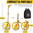 Zozen Pro Measuring Wheel, Brake & Handle Reset, Imperial Mechanical Roller | - Image 3