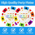 Game Night Decorations Birthday Party Decor 40Pcs Disposable Play Games Plates - Image 3