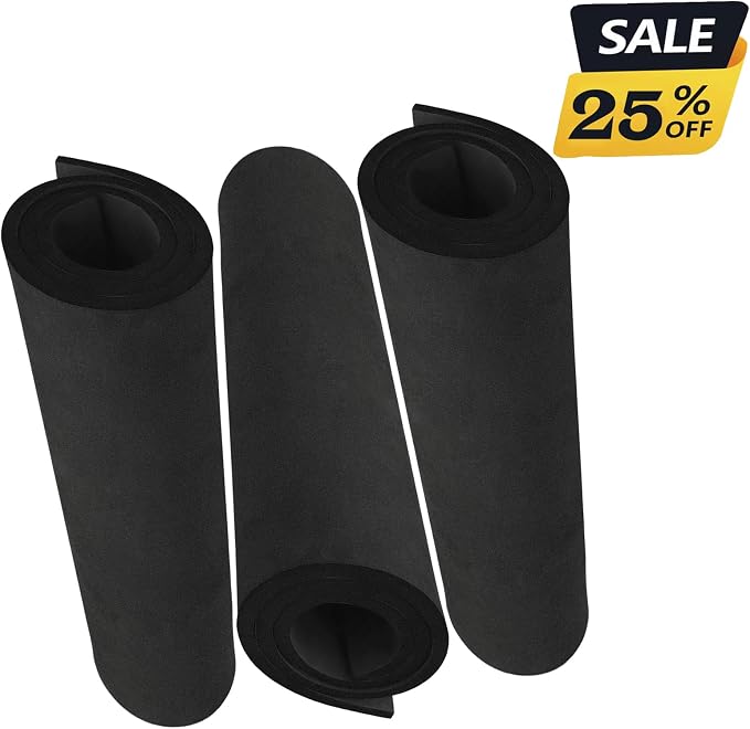 3-Pack 6mm Thick Black Eva Foam Sheets roll, 13.9" x 49" Premium eva Craft Foam - Image 3